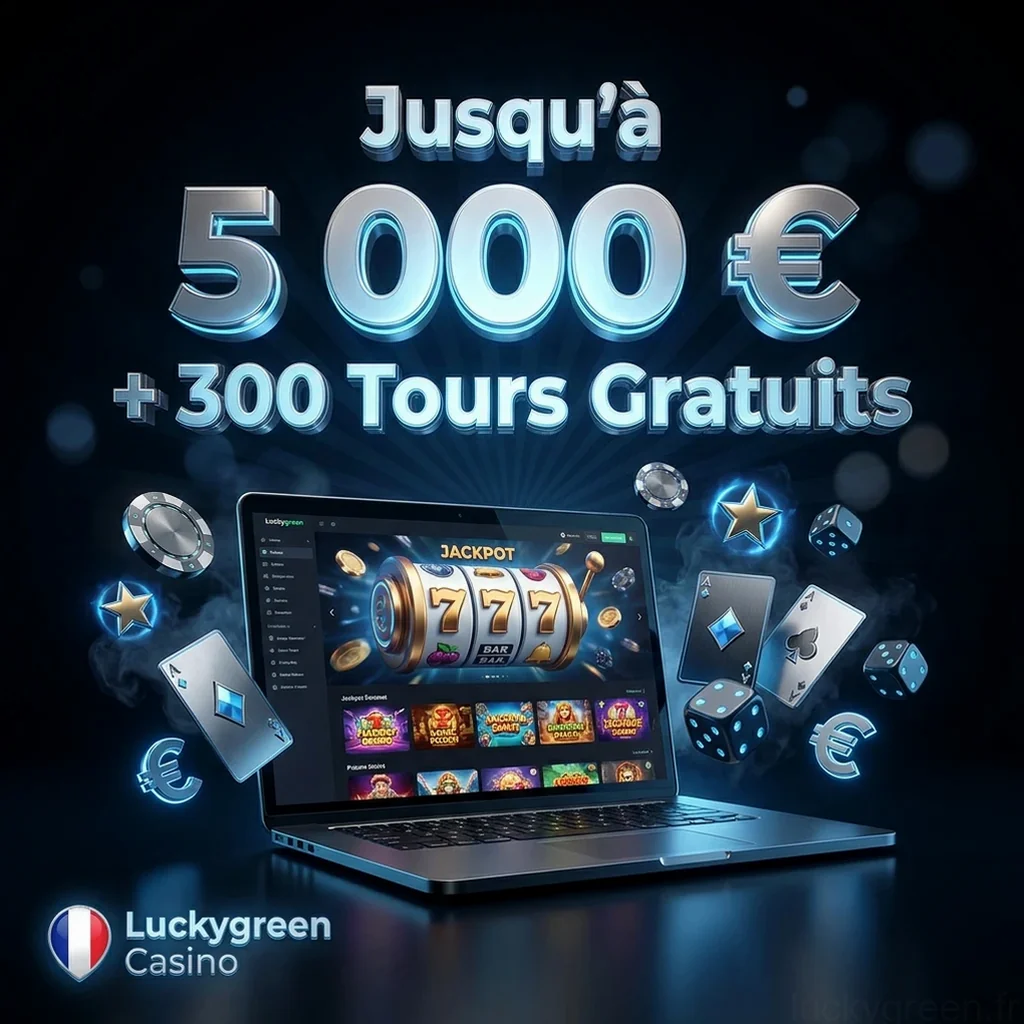Jusqu'à 5 000 €+ 300 Tours Gratuits